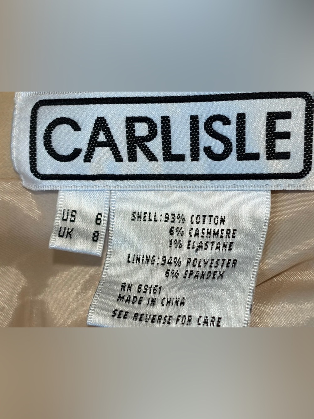 Carlisle Cotton&Cashmere Jacket, stitching details, cuffs,silver hardware,6, EUC - Picture 14 of 14